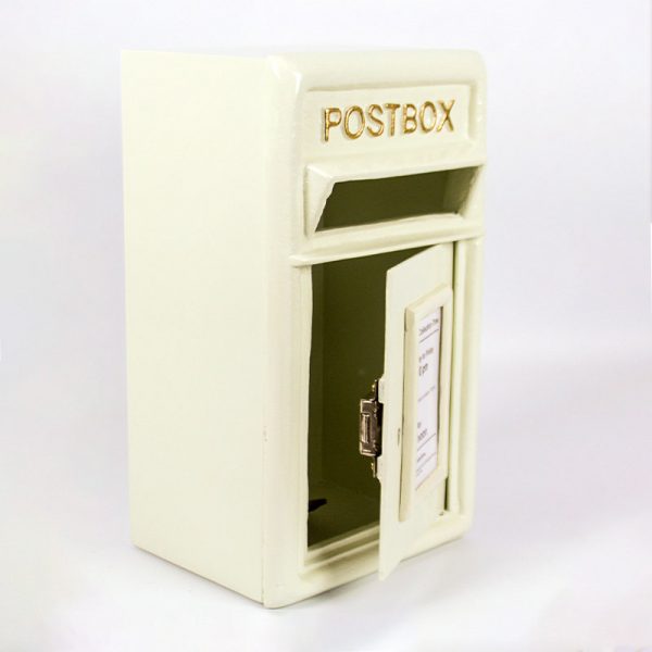 White Metal Post Box