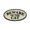 Beware of Cat Oval Cast Iron Sign