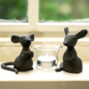 Cast Iron Mice Home and Garden Decoration