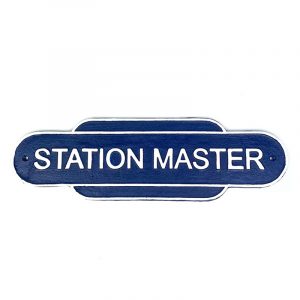 Cast Iron Station Master Railway Sign