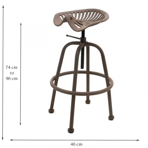 Cast Iron Tractor Seat Heavy Bar Stool
