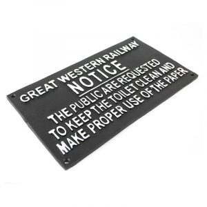 Railway Notice Sign GWR Reproduction