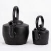 Large Iron Kettle and Small Cast Iron Kettle