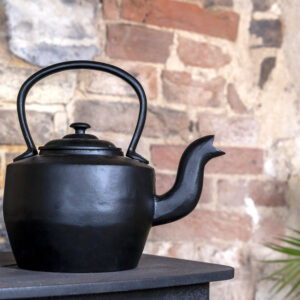 Large Black Cast Iron Kettle