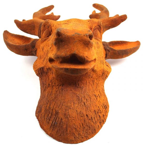 Large Outdoor Cast Iron Deer Head