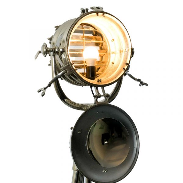 Large Stainless Steel Searchlight Floor Lamp
