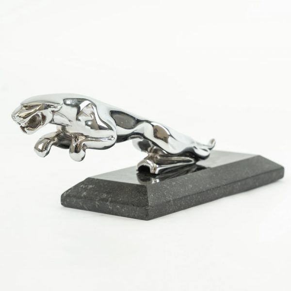 Stainless Steel Jaguar Ornament with Granite Base