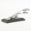 Stainless Steel Jaguar Ornament with Granite Base