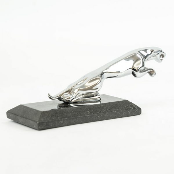 Stainless Steel Jaguar Ornament with Granite Base