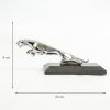Stainless Steel Jaguar Ornament with Granite Base