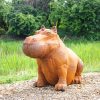 Cast Iron Outdoor Hippo Statues in Large and Small