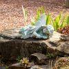 Cast Iron Lying Fairy in Verdigris Finish