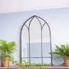 Curved Rustic Metal Mirror