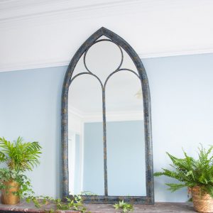 Large Gothic Style Metal Mirror
