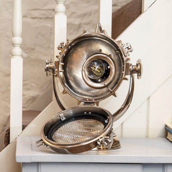 Naval Table Spotlight Nickel Plated Desk Lamp