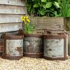 Set of Three Vintage Planters