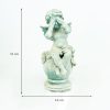 Cast Iron Sitting Cherub in Verdigris Finish