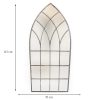 Tall Arched Metal Glass Mirror