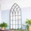 Tall Arched Metal Glass Mirror
