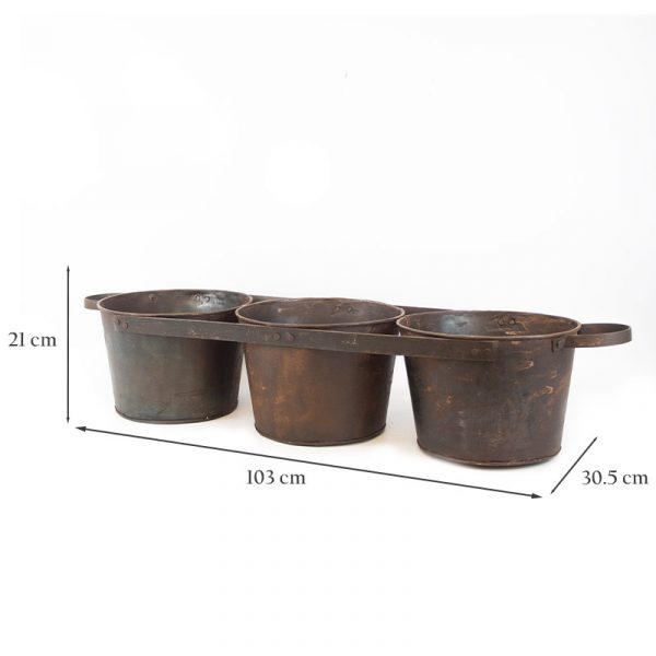 Three Connected Garden Planters