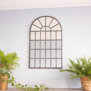 Curved Window Pane Mirror