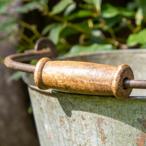 Vintage Metal Pail Garden Bucket