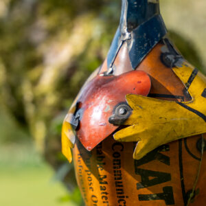 Recycled Metal Duck Statue