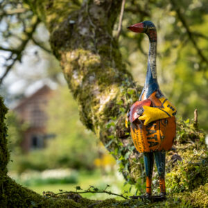 Recycled Metal Duck Statue