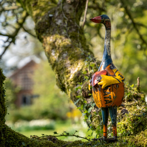 Recycled Metal Duck Statue