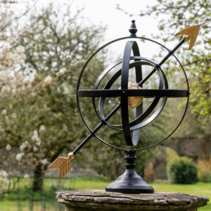 Black and Gold Metal Armillary Globe