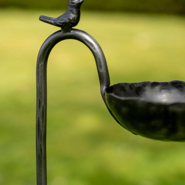 Hand Forged Iron Bird Feeder On a Stake