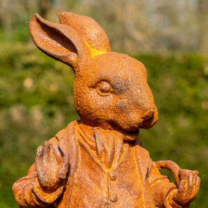 Mr Rabbit Cast Iron Statue