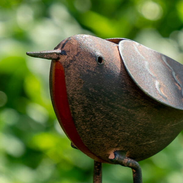Metal Robins on Stakes Set of Three