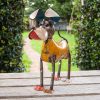 Standing Dog in Recycled Metal
