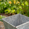 Three Galvanised Connected Planters