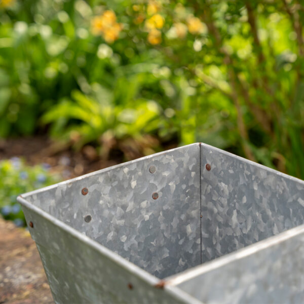 Three Galvanised Connected Planters
