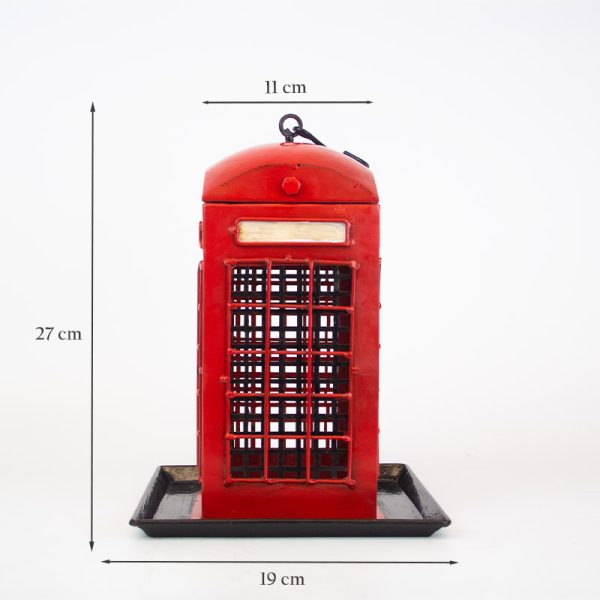 British Telephone Box Bird Feeder Closed