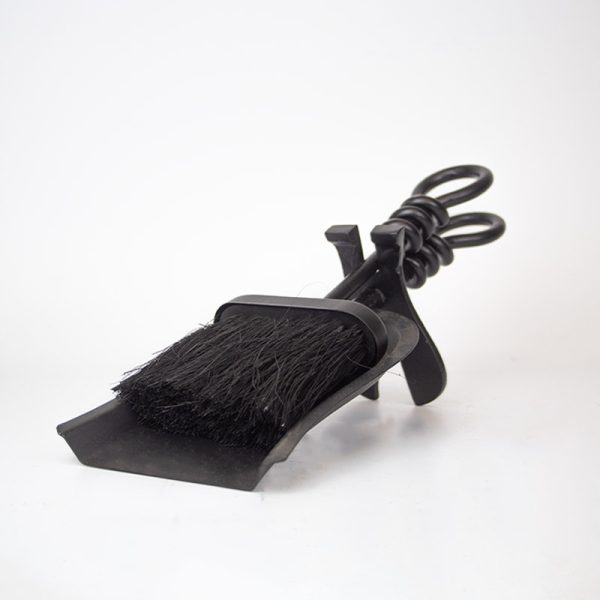 Fireplace Brush and Pan Black
