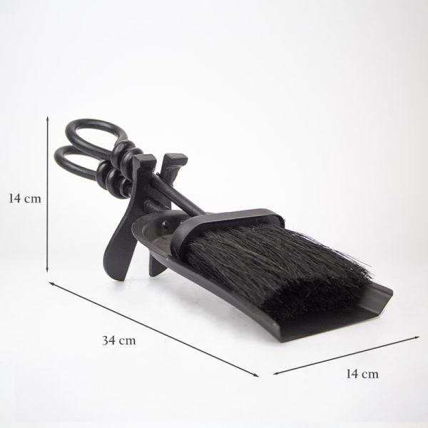 Fireplace Brush and Pan Black