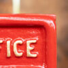 Red ER Wall Mounted Post Box