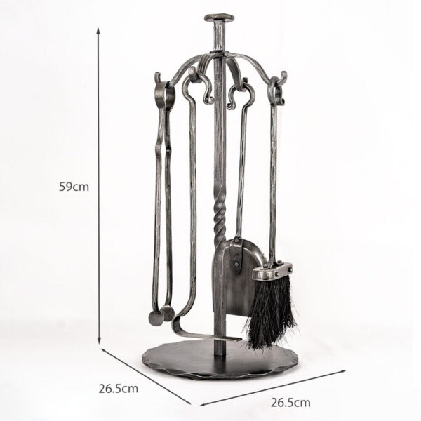 Hand Forged 4 Piece Round Companion Set