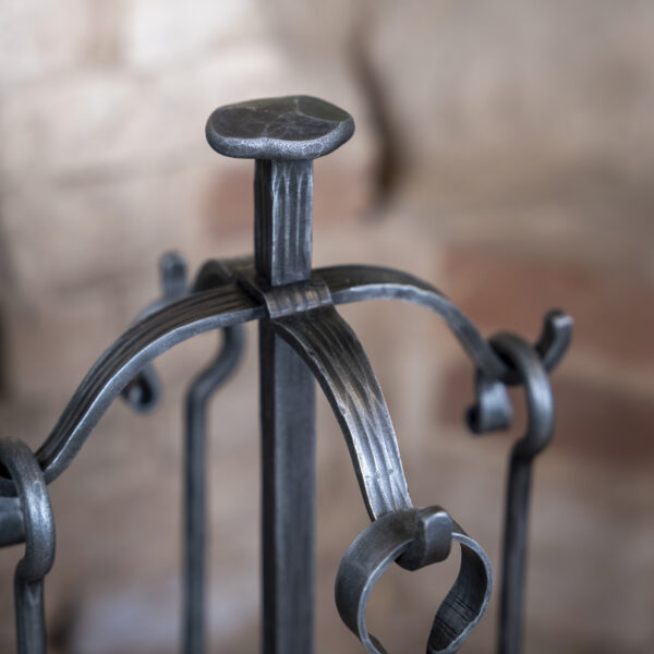 Hand Forged 4 Piece Round Companion Set
