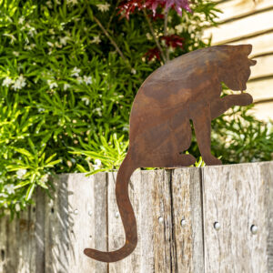 Cat Silhouette garden ornament