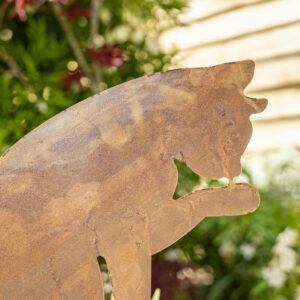 Cat Silhouette garden ornament