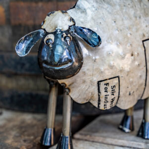Handmade Tin Upcycled Sheep Garden Ornament