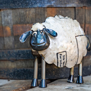 Handmade Tin Upcycled Sheep Garden Ornament