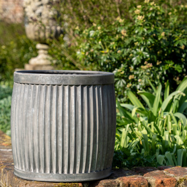 Galvanised Dolly Tub Garden Planters